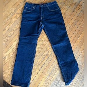 Men's Relaxed Fit Dark Blue Jeans